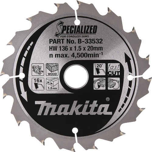 Cirkelsågklinga MAKITA Specialized Trä
